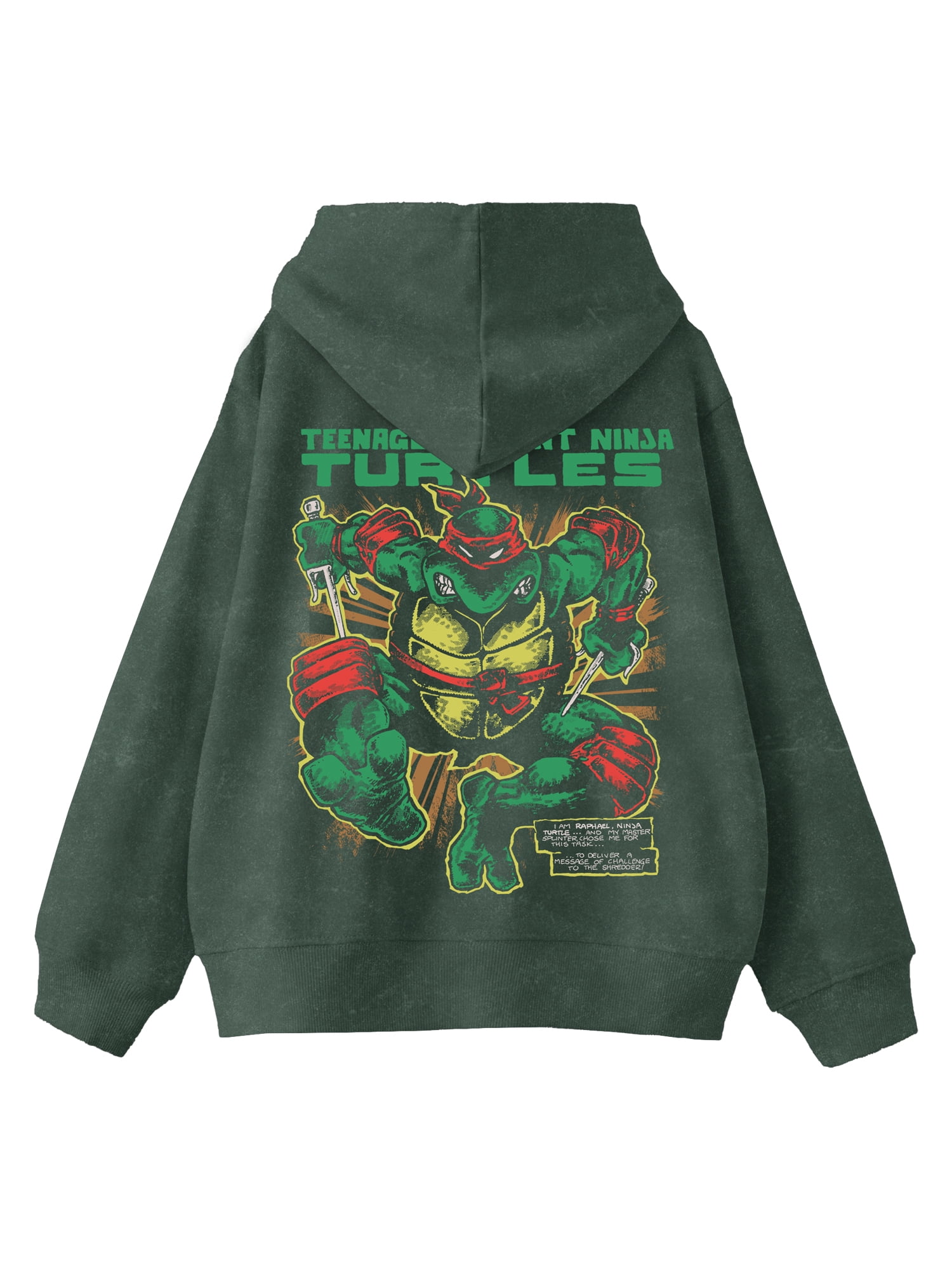 Teenage Mutant Ninja Turtles, Boys' & Big Boys' Elevated Mineral Wash Graphic Hoodie, Sizes 4-18