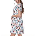 thumbnail image 2 of Easygdp Nautical And Pirate Owls para Vestido Transpirable de Mujer, Vestido Suelto de Manga Corta con Pliegues y Bolsillos para el Verano, 2 of 6