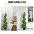 thumbnail image 6 of KFFKFF Set of 2 Artificial Spiral Boxwood Topiary Plants, 122cm Tall, Decorative Green Plants with Plastic PE and Iron Construction, Includes 10 Replacement Leaves, 6 of 8