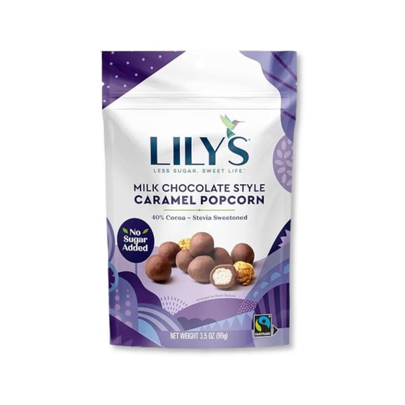 Lily's Milk Chocolate Style Caramel Popcorn 3.5 oz - 6 Pack