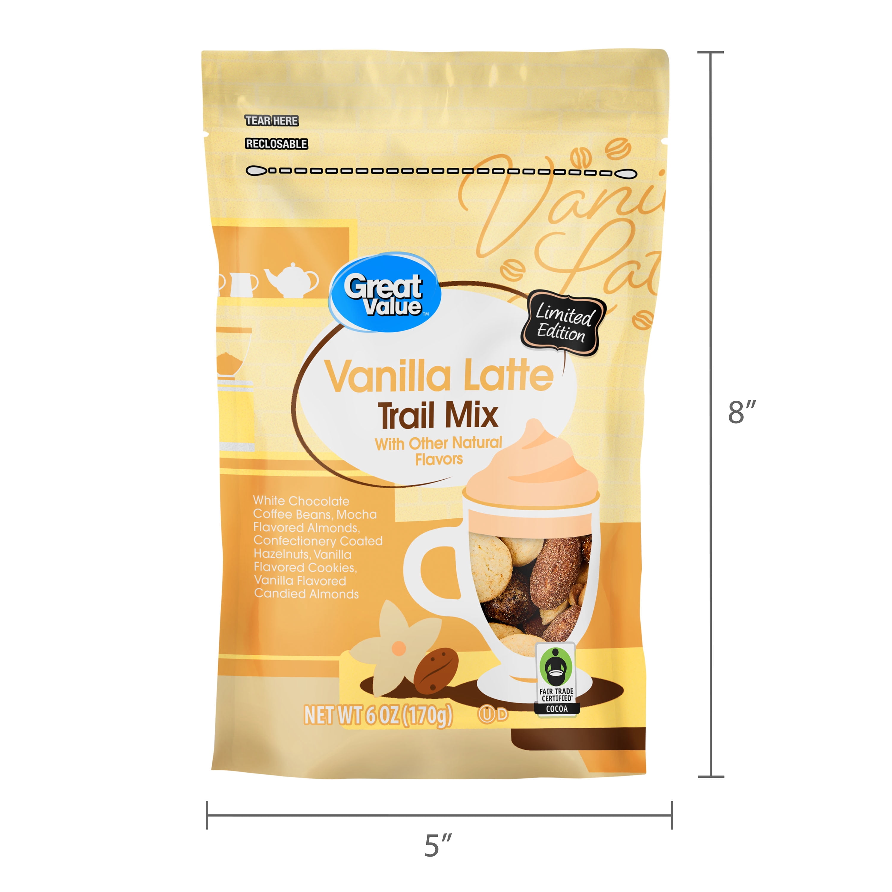 Great Value Vanilla Latte Trail Mix, 6 oz