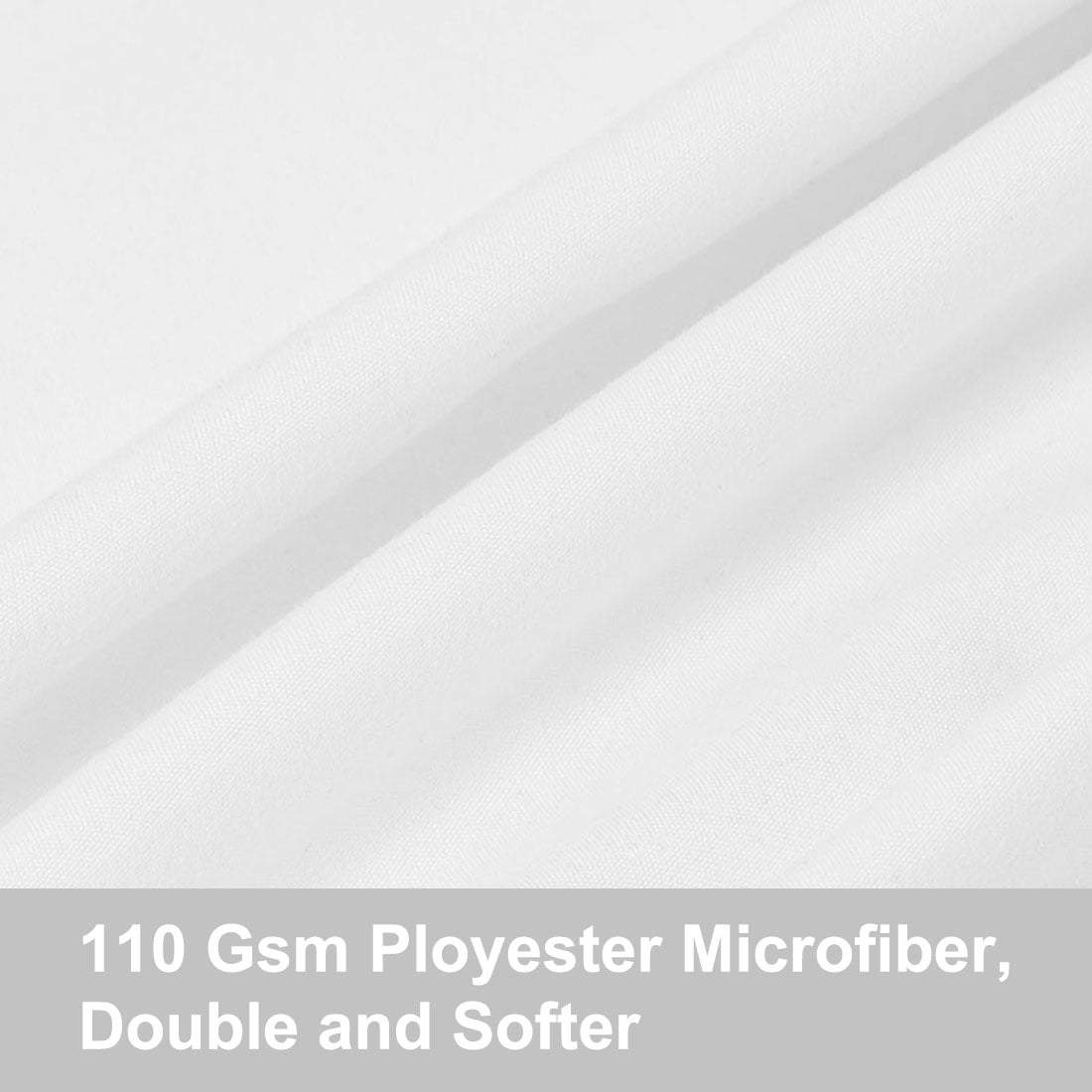 Unique Bargains 4-Pack Solid Microfiber Pillowcases White Standard(20"x26")