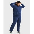 thumbnail image 4 of Hanes Just My Size EcoSmart Women's Fleece Sweatshirt, V-Notch (Plus ) Navy Heather 3X, 4 of 10