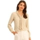 thumbnail image 1 of Ropa oficina mujer Blusa Elegante De Oficina De Trabajo Para Mujer, Camisa Plisada Con Cuello De Lazo Y Manga Larga Beige M, 1 of 5