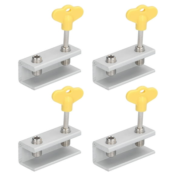 Cerraduras para ventanas de aleación de aluminio, 4 juegos Cerraduras para ventanas corredizas ajustables para puertas y ventanas Cerraduras para ventanas corredizas con llave Rendimiento