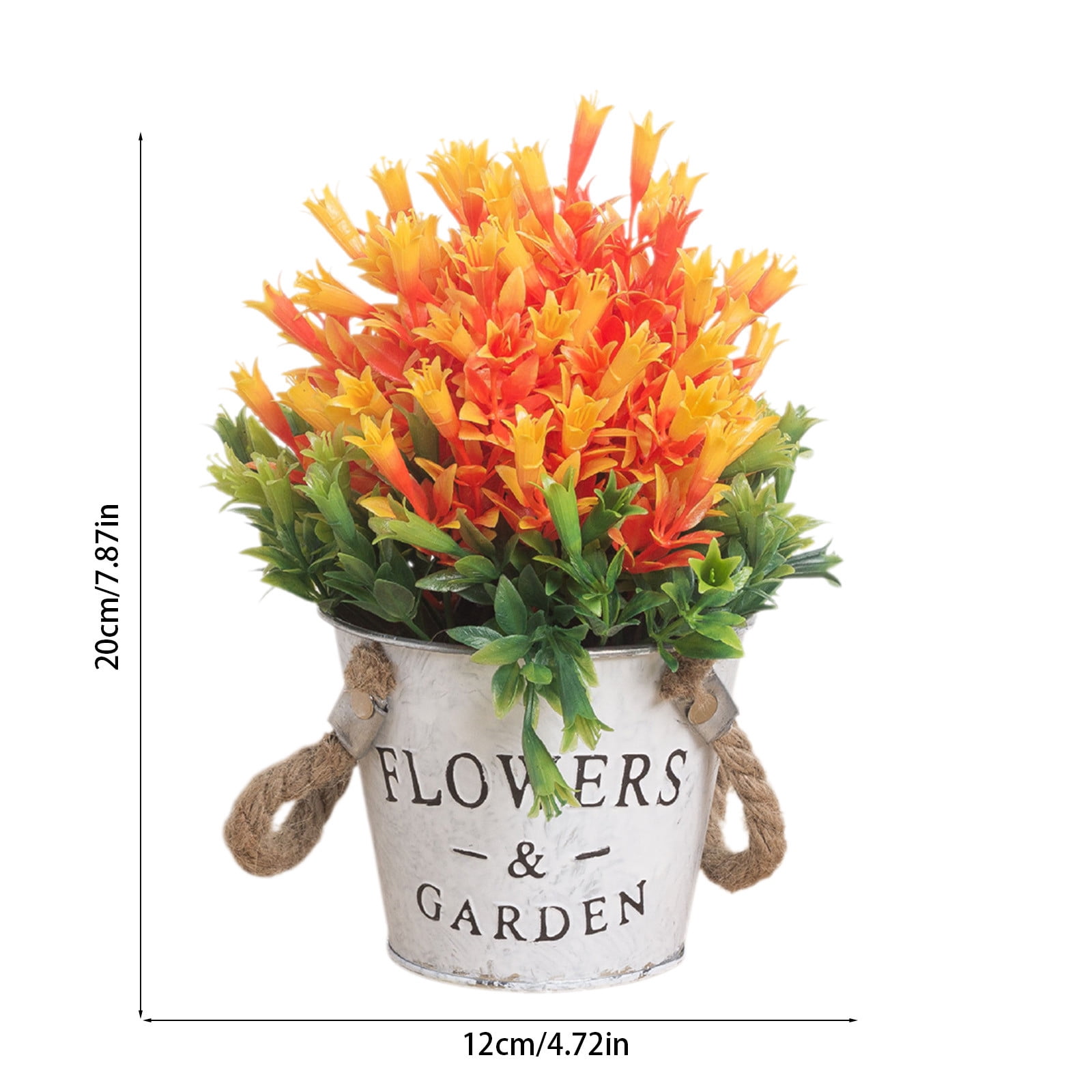 Specollect Clearance 4Pcs Artificial Flowers with Vase Silk Fake Flowers Arrangements in Glass Vase with Faux Water for Home Bathroom Office Table Centerpiece Shelf Decorations
