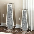 thumbnail image 2 of SHYFOY 24" Glam Tall Crushed Diamond Floor Vase Mirror Flowers Floor Vase Glass Vases for Home Decor, 2 of 6