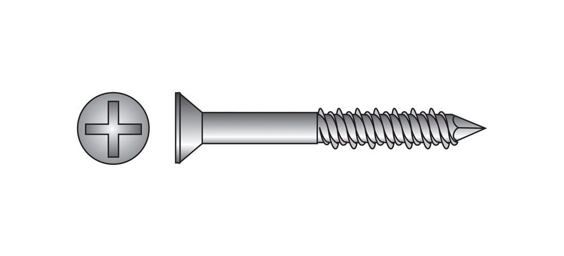 HILLMAN FASTENERS Rawl 1/4 x 2-3/4-Inch Tapper Concrete Screw with Phillips Flat Head, 100-Pack 375310