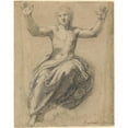 thumbnail image 2 of Raphael 15x18 Black Ornate Wood Framed Double Matted Museum Art Print Titled - Christ in Glory (1519-1520), 2 of 5