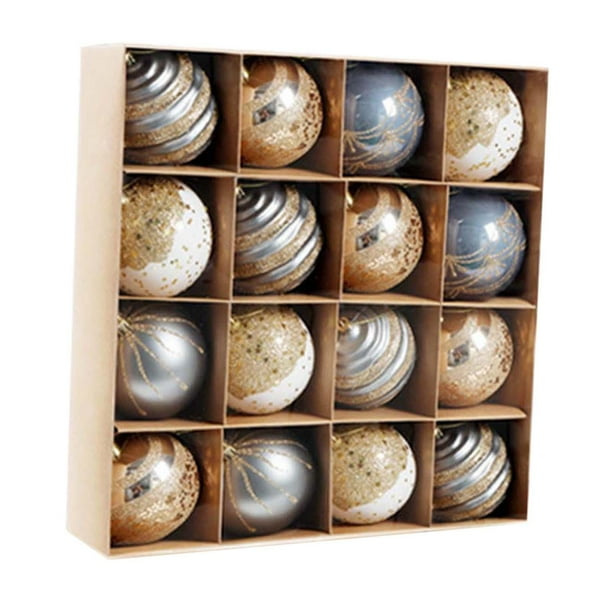 16x Adornos de Bolas de Navidad, Bolas de Decoración para Árboles de Navidad, Decoraciones Colgantes para Árboles de Navidad, para Guirnalda de Guirna Azul y
