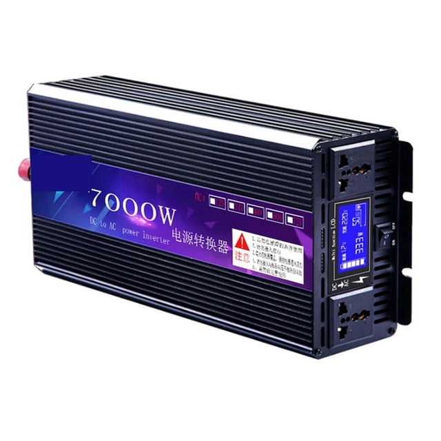6000W Solar Pure Sine Wave Power Inverter 12V 220/110 Pure Sine Converter Home Solar Inverter Car Outdoor Bank Power Supply Exchange ,Wide Usage