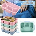 thumbnail image 2 of 4Pack Kids Snack Containers with Lid 4 Compartment Bento Snack Box Stackable Lunch Snack Container, 2 of 8