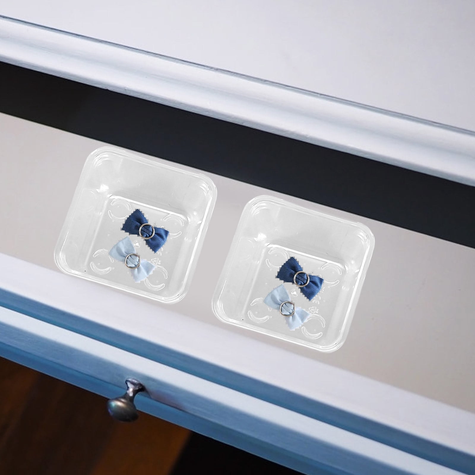 WORGEOUS 13pcs Plastic Dresser Drawer Organizers Drawer Storage Bin for Pens Gadgets