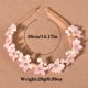 thumbnail image 4 of Nvzi Horquillas para el pelo de boda con flores para novia, peinetas con perlas de cristal, pinzas para el pelo, accesorios para el pelo de boda dorados, joyas, color rosa, 4 of 5
