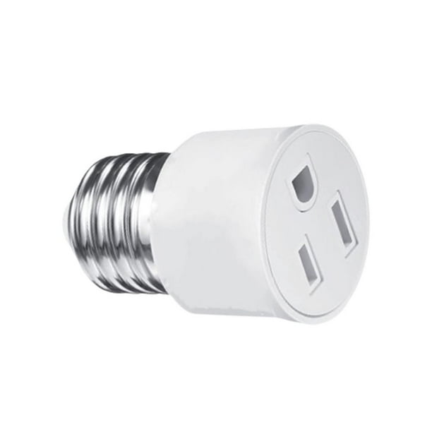 SGACAI Adaptador de enchufe de luz a enchufe Adaptador de enchufe de luz de 3 clavijas E26/E27