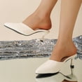 thumbnail image 6 of YLYL Womens Pumps Kitten Heel Closed Pointed Toe Slip on Fashion Party Event Prom Office Dress Shoes, 6 of 9