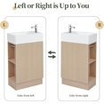 thumbnail image 4 of 19" Small Single Bathroom Vanity with Sink,1 Door,Toilet Paper Holder and Left or Right Storage Shelves,Modern Wood Bathroom Vanity Sink Cabinet, Freestanding, 4 of 9