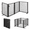 Black-【4 Panels with Door】 24''H*80''W, variant on Metal Freestanding Dog Gates With Door For Outdoor Indoor 120'' Extra Wide 32'' Tall Free Standing Gate Doorways Large Openings De