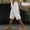 *White, variant on ClodeEU Women's Linen Blend Casual Shorts,Relaxed Fit Knee Length Shorts with Pockets Black,Women's Plus L
