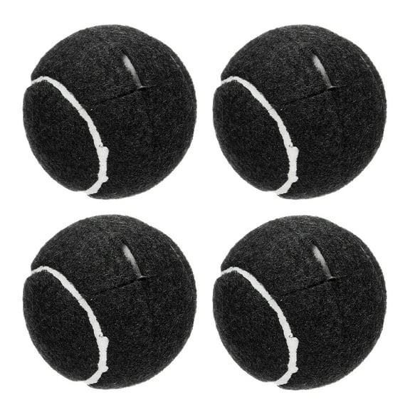 Uxcell 4 Pcs Precut Walkers Tennis Balls Universal Precut Glide Balls Walkers Accessories Glides Black