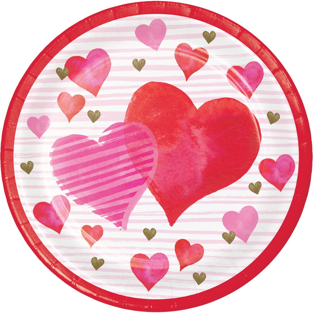Maret heart shaped ceramic plate valentines day love sweetheart 8.5 x 7 Valentine's Day Hearts Paper Plates, 24 Count - Walmart.com - Walmart.com