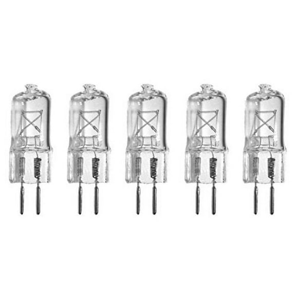 Anyray A1604Y (5)-bulbs 50 Watt G6.35 120V GX6.35 50W 110 Volt 50Watt Bi Pin T4 Halogen Light Bulb