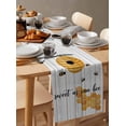 thumbnail image 6 of Farmhouse Bee Table Runner 48 Inches, Pastoral Country Bee Grey Wooden Bed Runner Dresser Scarves Tabletop for Indoor Outdoor Parties/Ceremony/Banquet, 13" x 48", 6 of 8