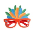 thumbnail image 1 of VONKY DIY Plume Eyeglasses Frame Carnival Theme Parties Decorative Eyewear Red frame 5Set, 1 of 6