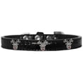 thumbnail image 1 of Reindeer Face Widget Croc Dog Collar Black Size 18, 1 of 1