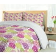 thumbnail image 5 of Ambesonne Floral Duvet Cover Sets, Romance in Springtime, 2-King, Magenta Violet Green, 5 of 7
