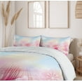 thumbnail image 6 of Ambesonne Modern Duvet Cover Sets, Blossoms Flowers Buds, 2-King, Fuchsia White, 6 of 7