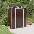 thumbnail image 6 of vidaXL Outdoor Galvanized Steel for Backyard Patio Storage Shed, 6 of 120