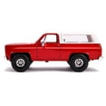 thumbnail image 2 of Jada 31594 1980 Chevrolet Blazer K5 Off Road Metallic Red & White Just Trucks 1 by 24 Diecast Model Car, 2 of 3