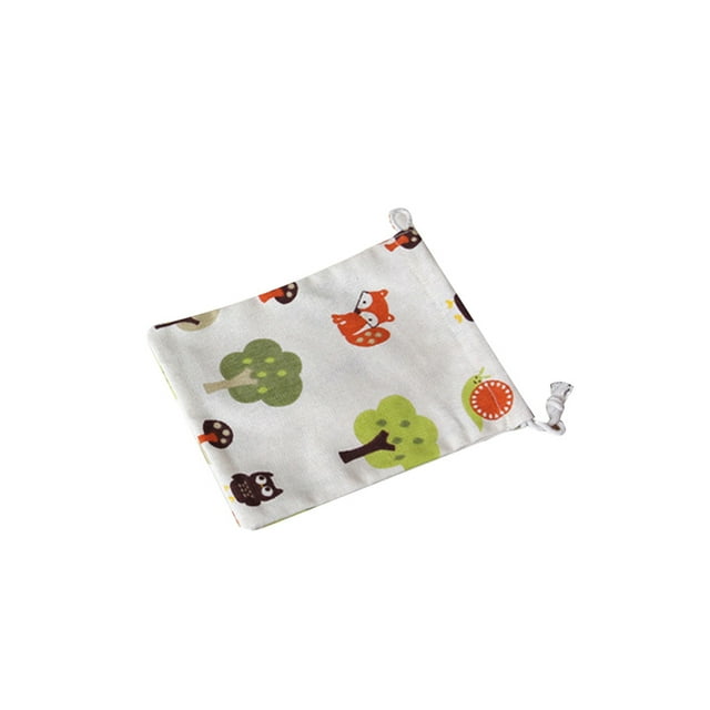 relayinert 1X Linen Cotton Drawstring Storage Bag Toy Shoes Laundry Bags Home Travel S/M/L Happiness Tree M