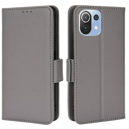 

Case for Xiaomi Mi 11 Lite 5g Ne Side Buckle Wallet Card Slots Holder Magnetic Pu Leather