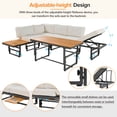 thumbnail image 6 of Harper & Bright Designs Metal Patio Conversation Furniture Set, 3 Pieces Modern Outdoor Sectional Sofa Set with Coffee Table and Height Adjustable Seating for Garden and Backyard, Beige, 6 of 24