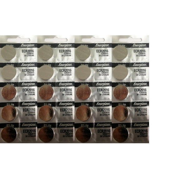 20 Pcs Energizer ECR2016 CR2016 2016 3V Lithium Battery