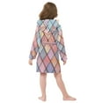 thumbnail image 7 of FORMRS Niños Bathrobe Unisex Hooded Robe Soft Plush Pajamas Sleepwear, Size 7-9T, Pink Shimmering Pattern, 7 of 7