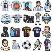 ITOUCHYOU 20PCS Soccer Football Sport Shoe Charms for Boys Kids Girls Sandal Clog Pins Decoration Accessories