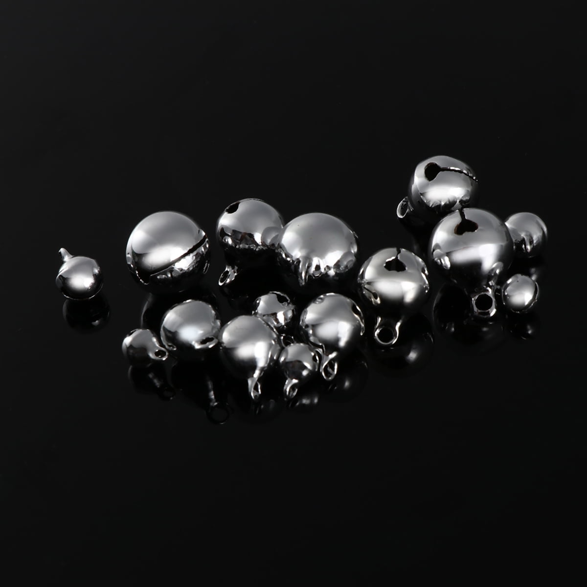 IMIKEYA 100Pcs Plated Silver Dog Collar Bell for Small Pets Easy to Attach for Walking and Jogging