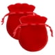 thumbnail image 1 of Bolsas Pequeñas de Terciopelo VelvtyRed 2Pzas Rojo 7x9cm Terciopelo Bolsa en Forma de Calabaza., 1 of 2