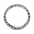 thumbnail image 4 of Emerald Bezel Set Milgrain Work Eternity Band 0.57 ct tw to 0.67 ct tw in 14K White Gold.size 4.5, 4 of 8