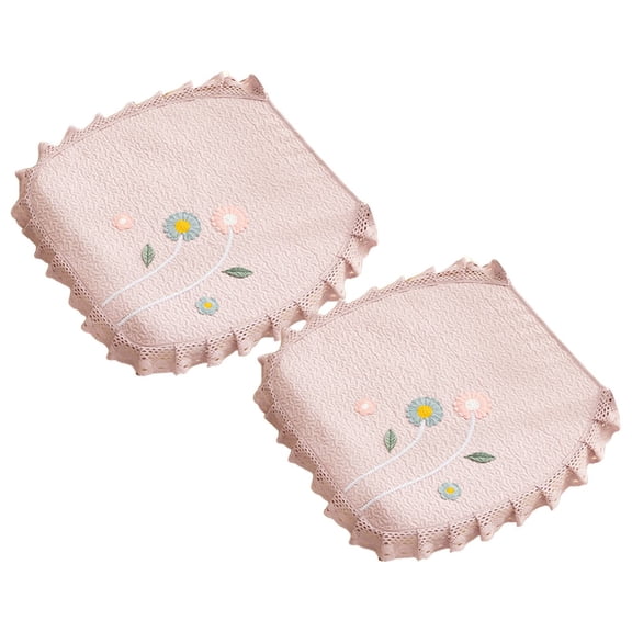 Chair Cushions for Dining Chairs Set of 2 Comfortable Kitchen Chair Pads Slip Resistant Backing Washable Seat Cushions,17.72" x 17.72",Pink