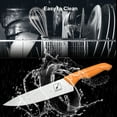 thumbnail image 5 of imarku Knife Set, Sharp Block Knife Set with Built-in Sharpener, Japanese Stainless Steel with Non-Slip Ergonomic Handle, Dishwasher Safe, Kitchen Gifts for Man Woman Burnt Orange, 5 of 11
