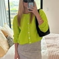 thumbnail image 4 of Yanluna       Women Vintage Knitted Cardigans Spring Autumn Causal Long Sleeve Button-Down Basic Sweater Preppy Y2K Softness Knitwear Coats, 4 of 6