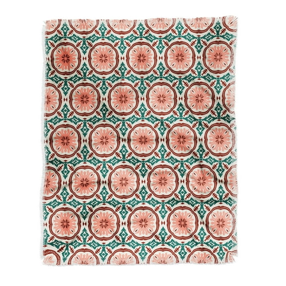 Society6 Holli Zollinger Madeira Pink Woven Throw Blanket