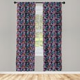 thumbnail image 3 of Ambesonne Grunge Curtains, Spiral Brush Graffiti, Pair of 28"x63", Multicolor, 3 of 5
