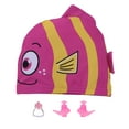 thumbnail image 5 of Ardorlove Toddler Baby Girls Boys Cartoon Fish Swim Caps With Nose Clip and Ear Plug, Kids Elastic Swimming Hats Waterproof Stretchy Swim Bathing Caps Keep Hair Clean Dry 1-5T, 5 of 6