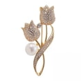 thumbnail image 1 of 2x Broche de Flor, Broches de Diamantes de Imitación, Broches de Ramo de Decoración, Broche de Solapa, Insignia para Vestido de Mujer, Ropa, Traje, 2 piezas, 1 of 8