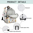 thumbnail image 4 of Multicolor Cat and Yarn White Pattern Cute School Backpack Bag for School with Padded Back and Adjustable Shoulder Straps 15.25"x11.5"x5.25", 4 of 5